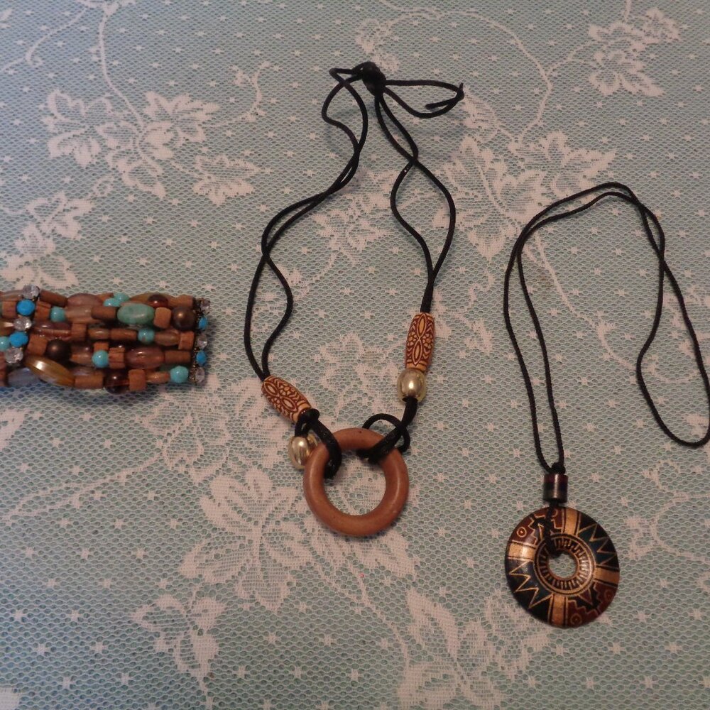 RETRO ETHNIC TRIBAL JEWELRY LOT OF 3